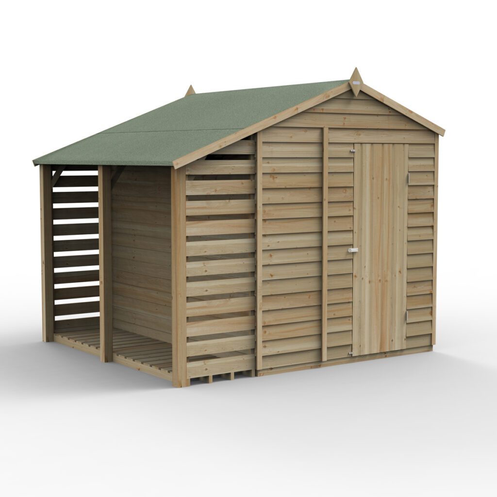 4LIFE Apex Shed 6×8 – Single Door – 2 Windows –  With Lean-To 5013053200780 2